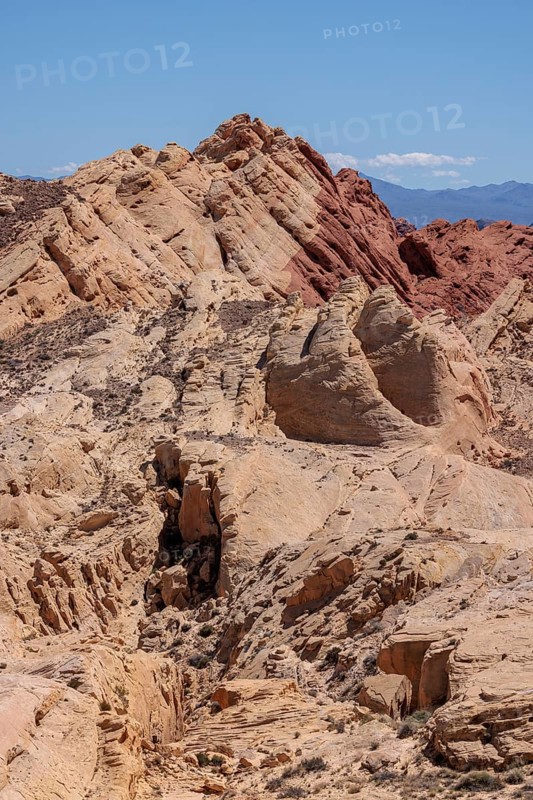 Rock formations in the Fire Canyon area at Valley of Fire State Park near Overton, Nevada, United States of America, USA, North America
