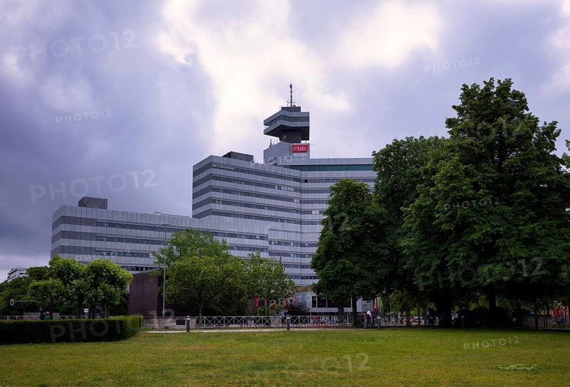 RBB-Hochhaus, Rundfunk Berlin Brandenburg, Logo, Westend, Charlottenburg, Berlin, Germany, Europe