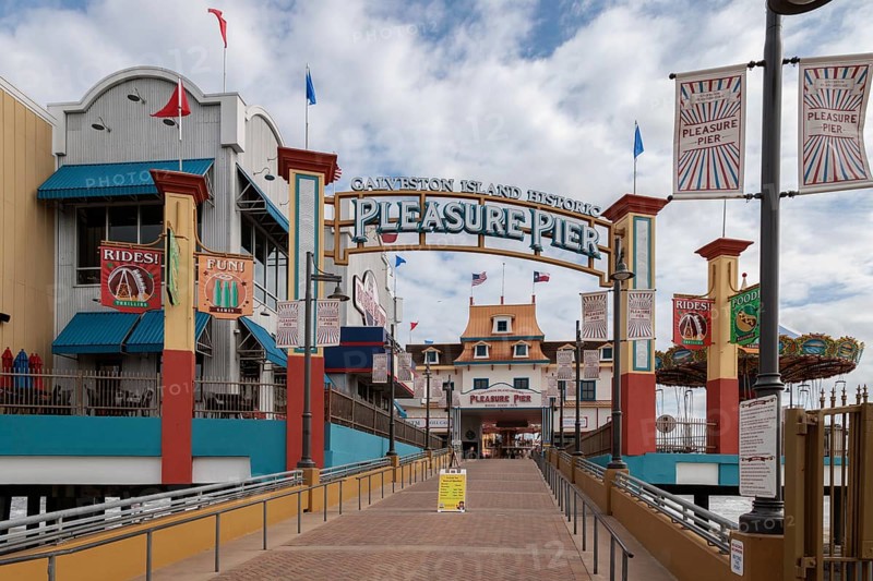 Galveston Island Historic Pleasure Pier amusement park on the Texas Gulf Coast at Galveston, Texas, United States of America, USA, North America