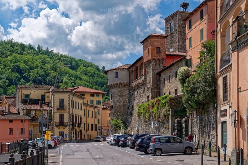 Historic old town centre of Castelnuovo di Garfagnana, Castelnuovo, Lucca, Tuscany, Italy, Southern Europe, Europe