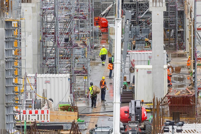 Infineon extension construction site in Dresden, Dresden, Saxony, Germany, Europe