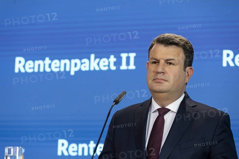 Hubertus Heil (SPD), Federal Minister of Labour and Social Affairs, recorded as part of a press statement on the Cabinet decision on Pension Package II in Berlin, 29/05/2024