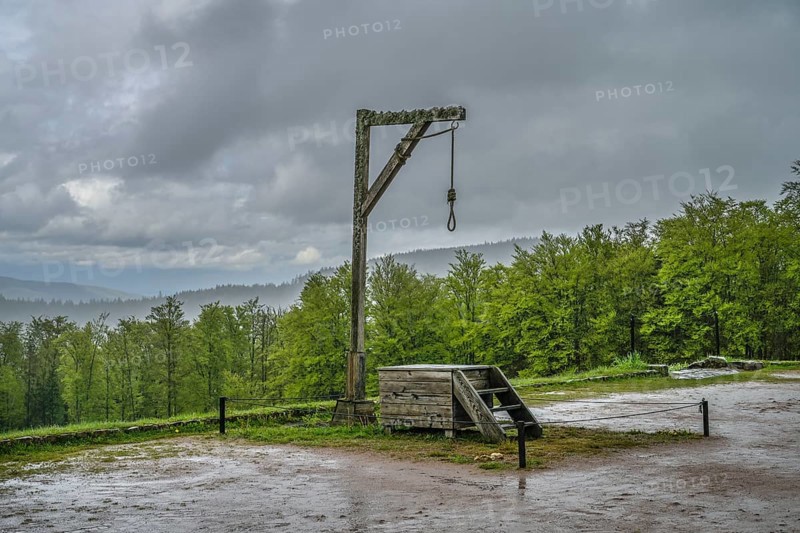 Gallows, Struthof concentration camp, Natzweiler, Alsace, France, Europe