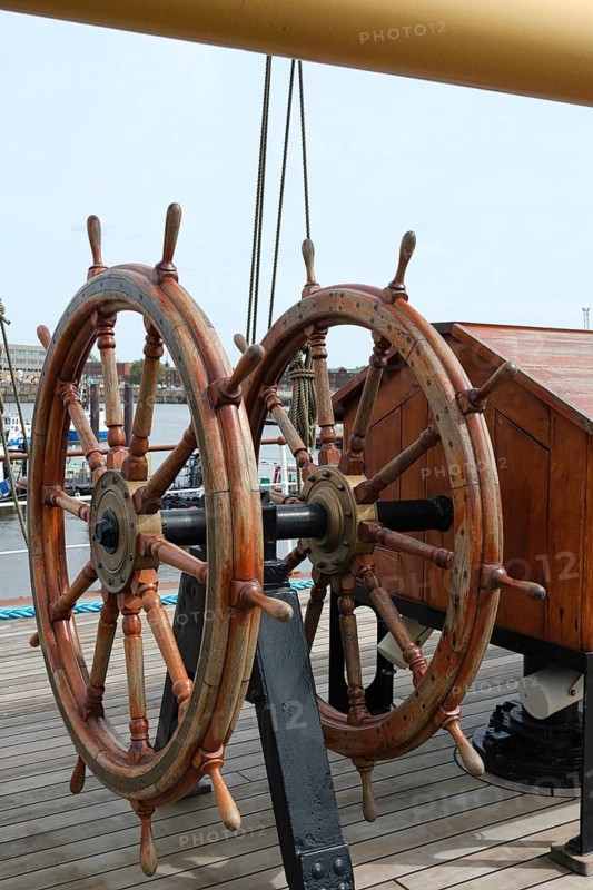Old sailing ship in the Hamburg Harbour Museum, Hanseatic City of Hamburg, Germany, Europe