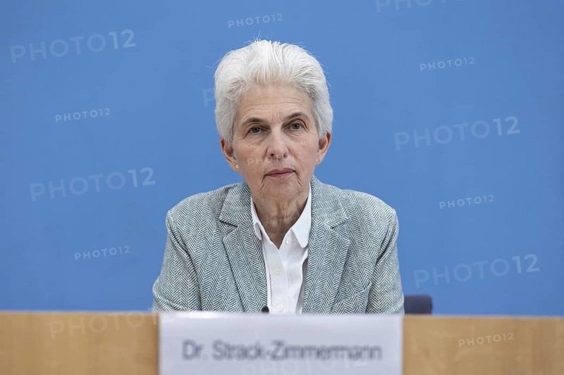 Marie-Agnes Strack-Zimmermann, Member of the German Bundestag (FDP), Chairwoman of the Defence Committee in the German Bundestag and lead candidate of the FDP for the European elections, recorded during a press conference on the state of security and defence policy in Germany and Europe at the Federal Press Conference in Berlin, 31.05.2024