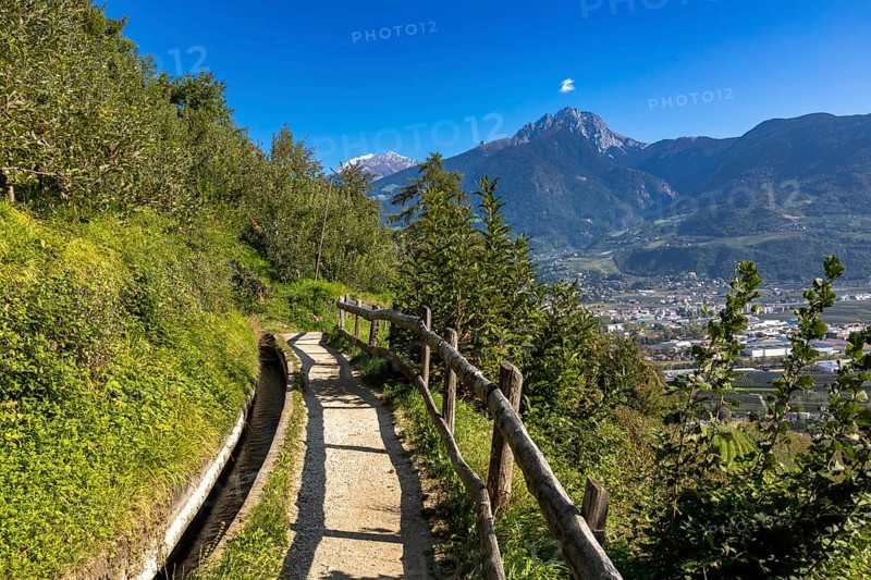 On the Marlinger Waalweg via Merano, South Tyrol