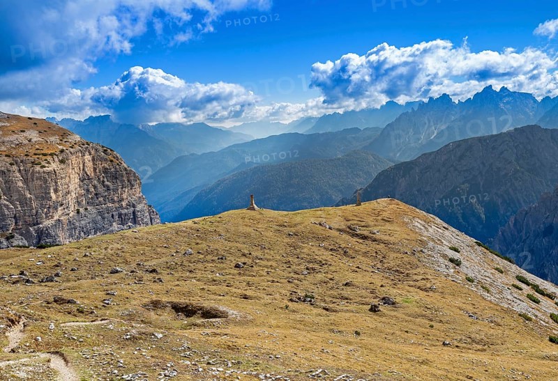 War memorial under the Three Peaks, Dolomites, South Tyrol
