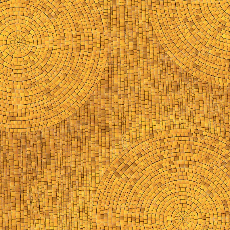 Abstract art golden mosiac tiles background, vector illustration