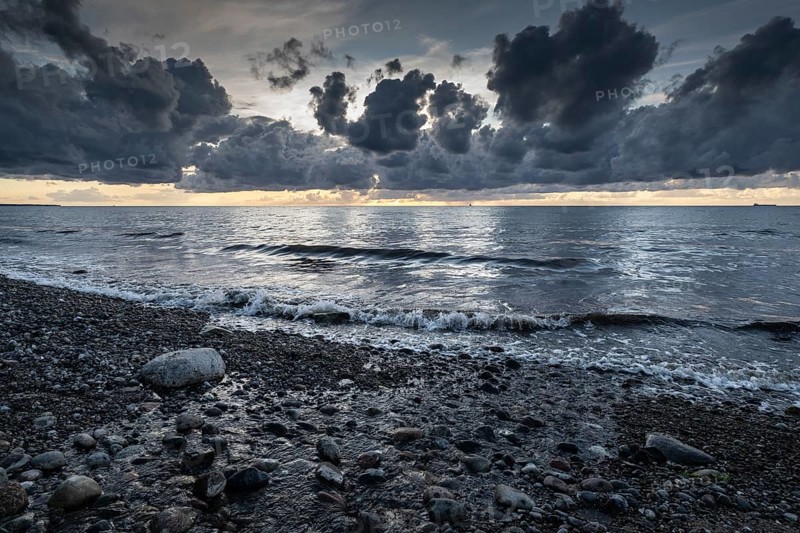 Baltic Sea coast, clouds, Nienhagen, Mecklenburg-Western Pomerania, Germany, Europe