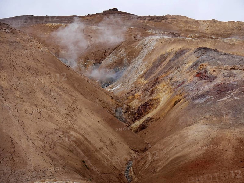 High temperature area Hverarond on the east side of the mountain Namafjall in Iceland