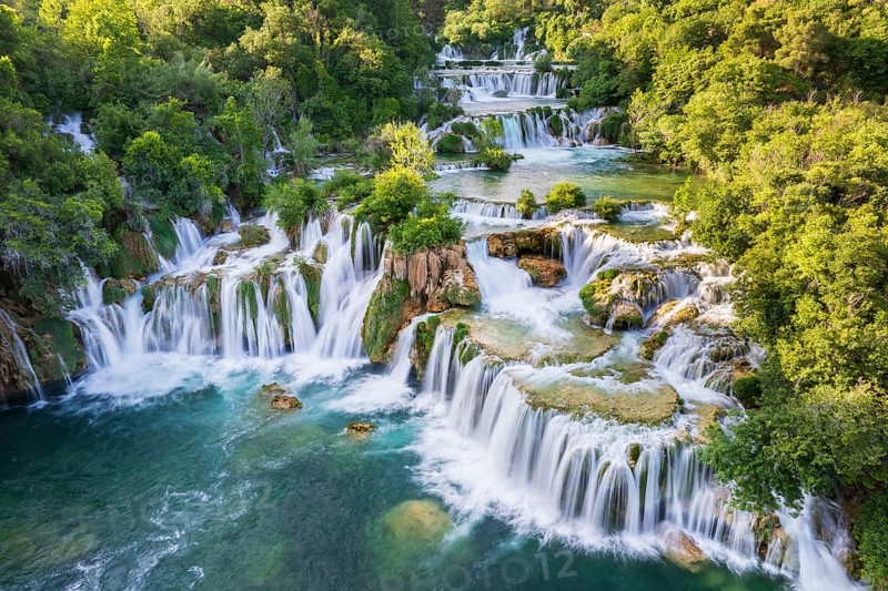 Krka Waterfall, Skradinski Buk, Krka National Park, Dalmatia, Croatia, Europe