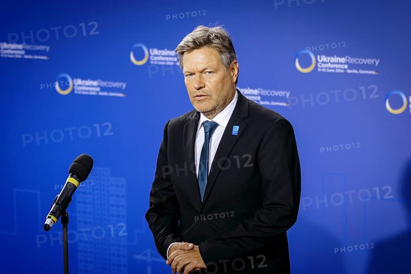 Robert Habeck (Alliance 90/The Greens), Federal Minister for Economic Affairs and Climate Protection and Vice Chancellor, pictured at the Ukraine Recovery Conference URC in Berlin.