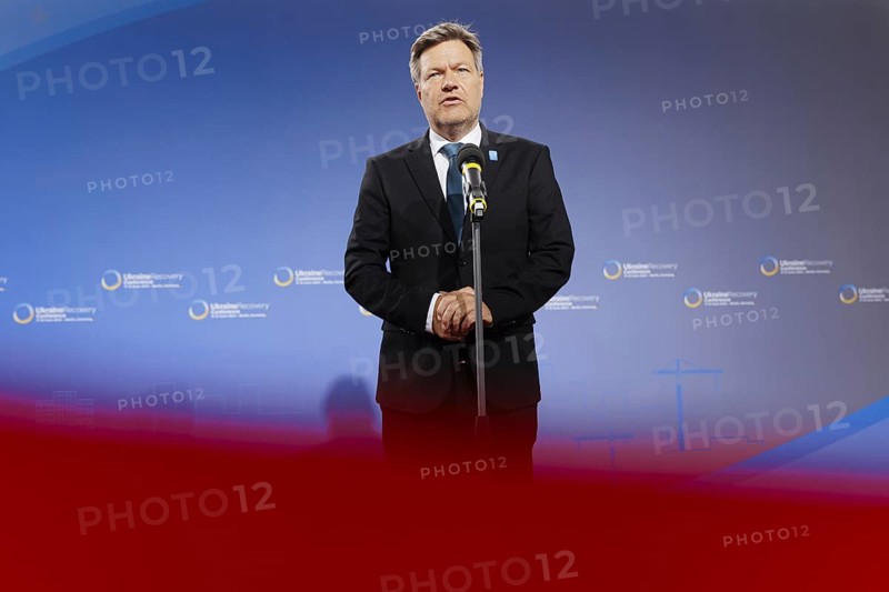 Robert Habeck (Alliance 90/The Greens), Federal Minister for Economic Affairs and Climate Protection and Vice Chancellor, Ukraine Recovery Conference URC in Berlin.