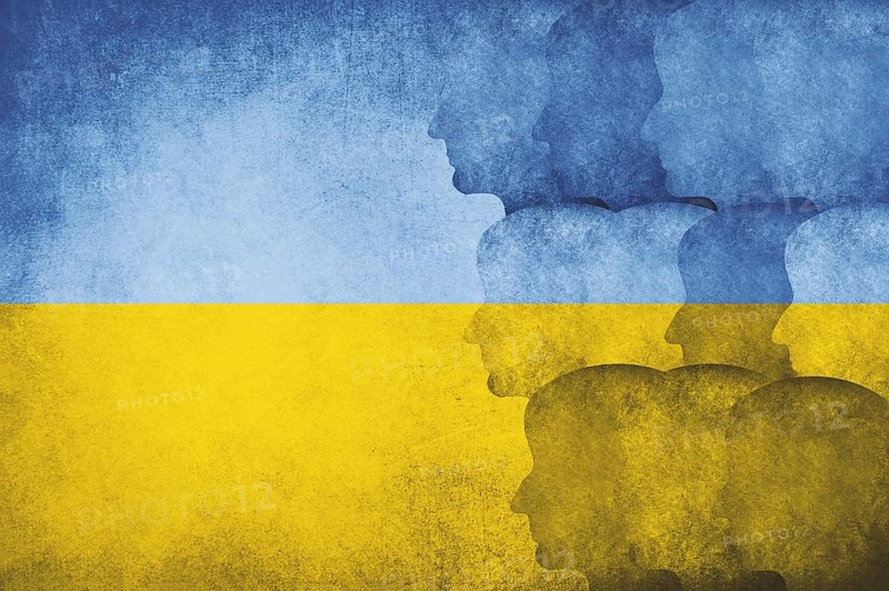 Immigration, refugees from Ukraine, asylem seekers, immigrants. silhouette of faces, human rights, russian conflict