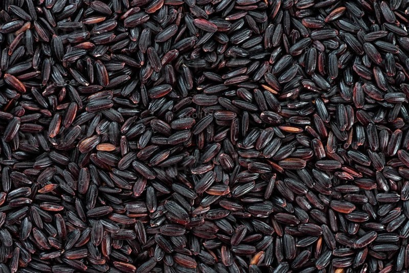 Portion of Black Rice (for use as background image or as texture)