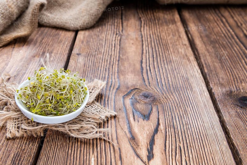 Portion of fresh Broccoli Sprouts (detailed close-up shot)