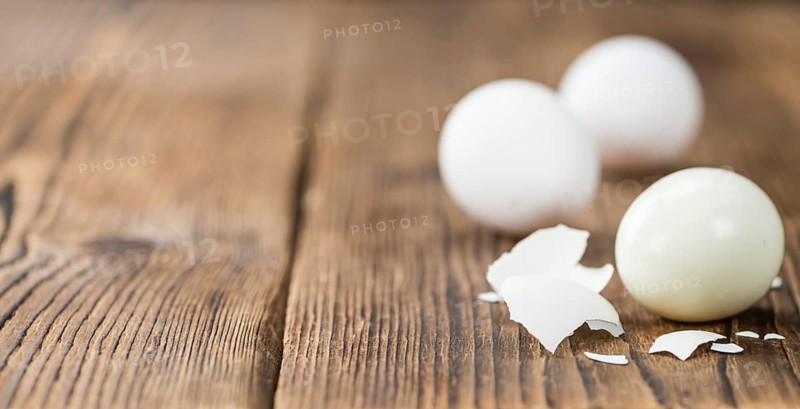Some bolied Eggs (selective focus) as detailed close-up shot