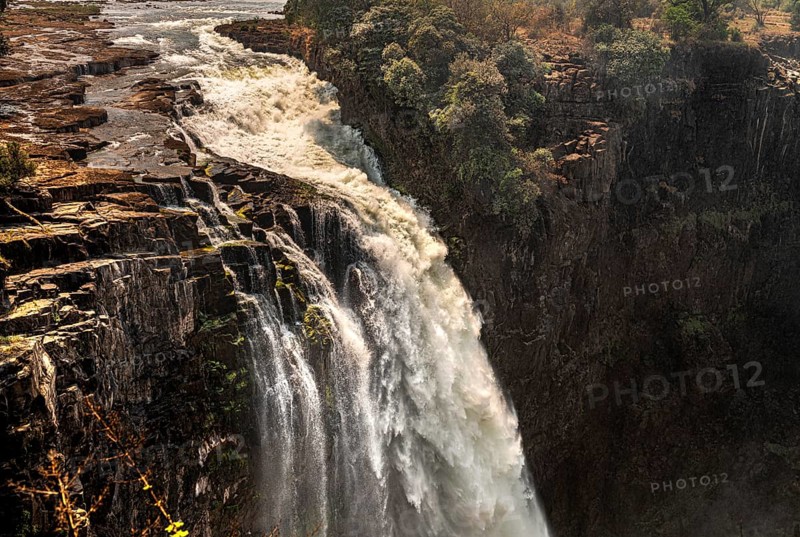 Victoria Falls (Mosi-oa-Tunya), view from Zimbabwe side at dry season