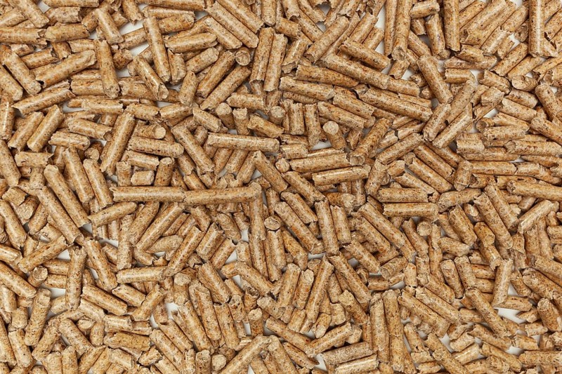 Background of wood pellets for stoves and boilers