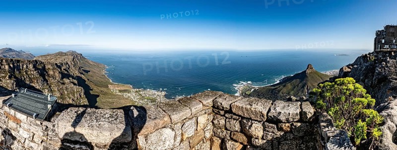 View from Table Mountain (Cape Town, South Africa) at a sunny day