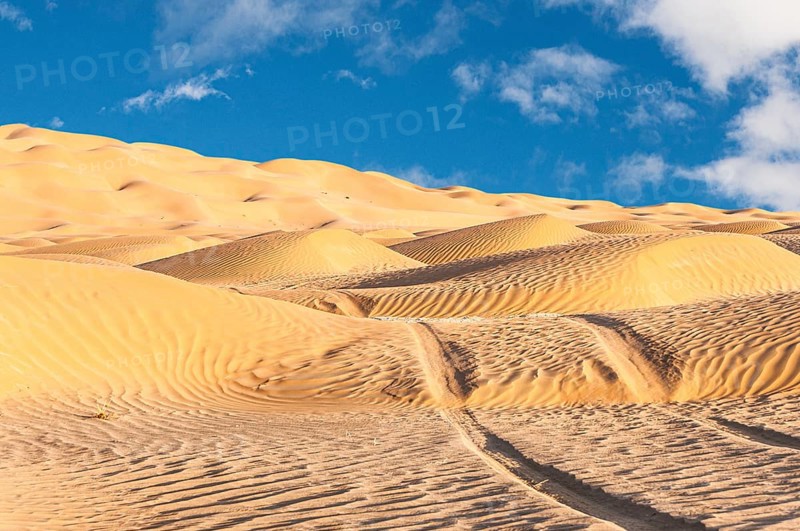 The beautiful Omani Rub al-Chali Desert during summer