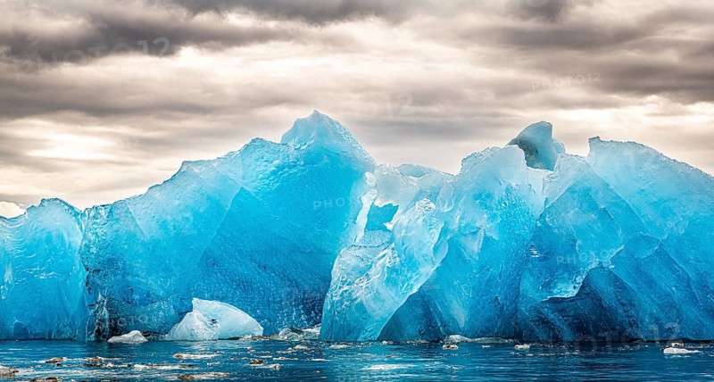 Famous Glacier Lagoon in Jokulsarlon Iceland during sunset