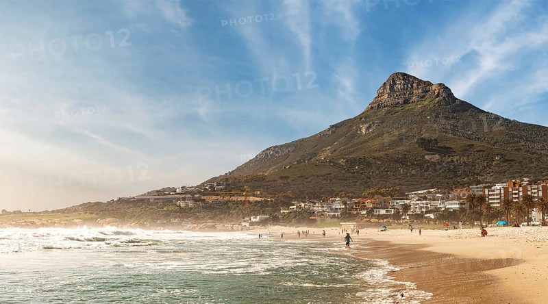 Camps Bay (Cape Town), Soutch Africa with a fantastic sky during winter season