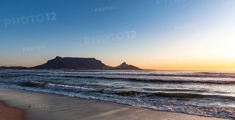 Cape Town, South Africa, at sunset (view from Bloubergstrand), Africa