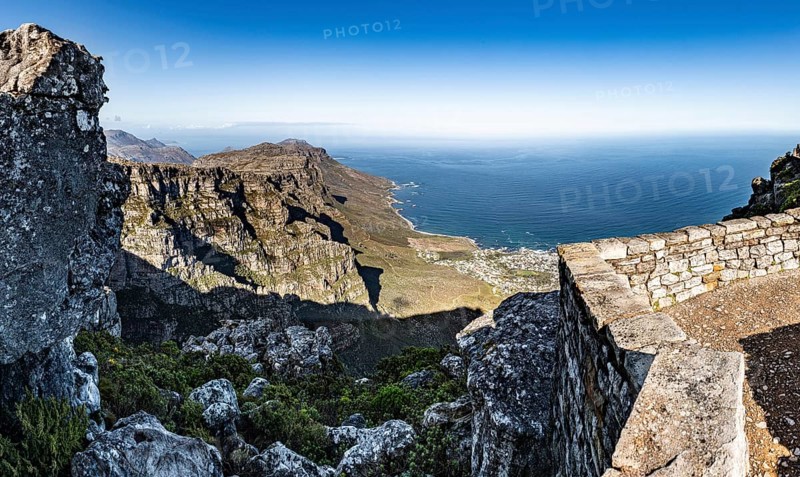 View from Table Mountain (Cape Town, South Africa) at a sunny day