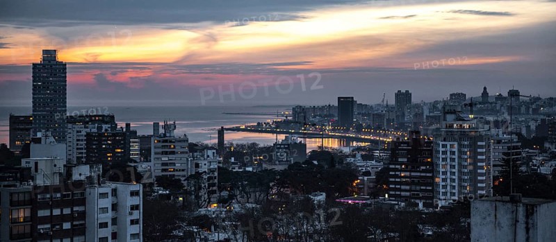 Montevideo, the capital of Uruguay at a very nice sunset
