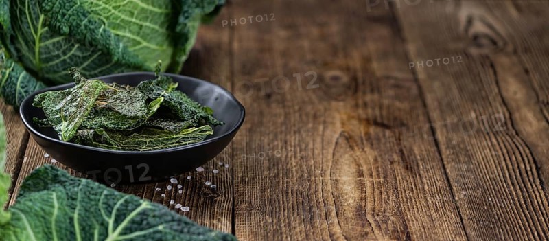 Some fresh Savoy Chips (selective focus, close-up shot)