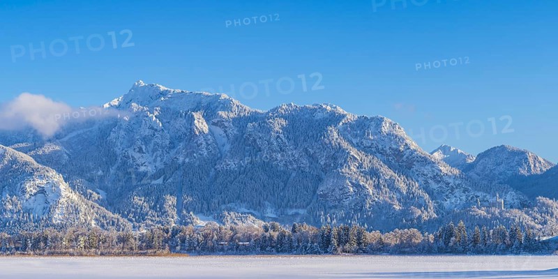 Neuschwanstein Castle near Hohenschwangau, Romantic Road, Ostallgäu, Bavaria, Germany, Europe
