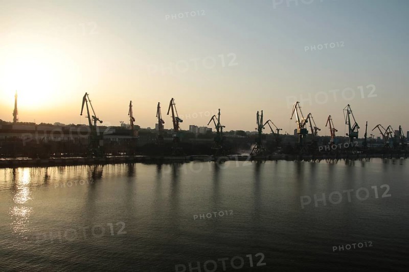 Klaipeda harbour entrance at sunrise