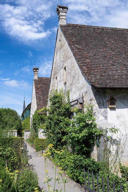 Historic cell houses from Ittingen Charterhouse, a former monastery of the Carthusians, Warth-Weiningen, Canton Thurgau, Switzerland, Europe