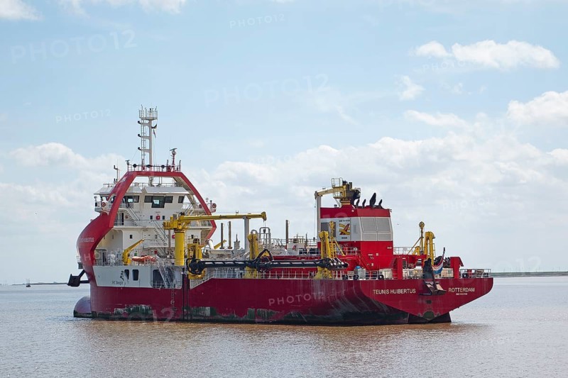 Dredger TEUNIS HUIBERTUS, at the seaport, Delfzijl, Netherlands