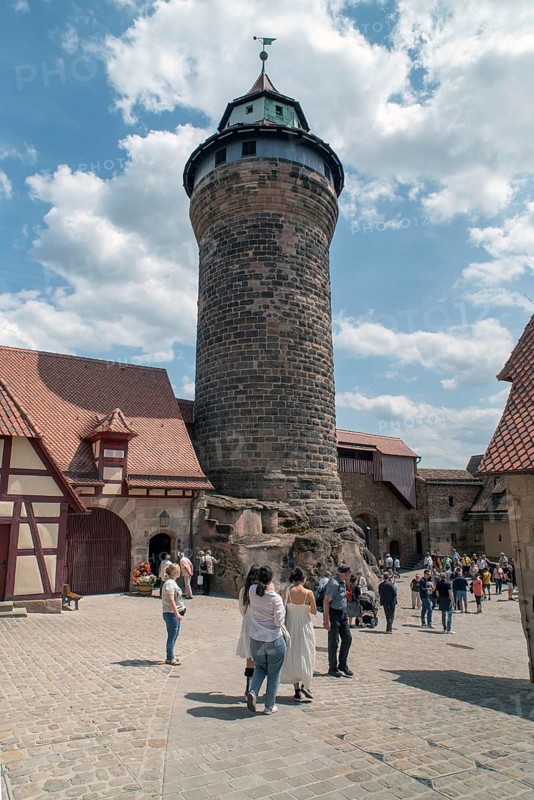 Sinwell Tower around 1250, Imperial Castle, Nuremberg, Middle Franconia, Bavaria, Germany, Europe