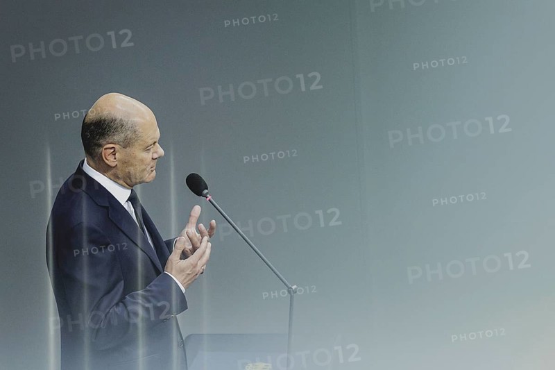 Olaf Scholz (SPD), Federal Chancellor, recorded during a government questioning in the German Bundestag in Berlin, 3 July 2024