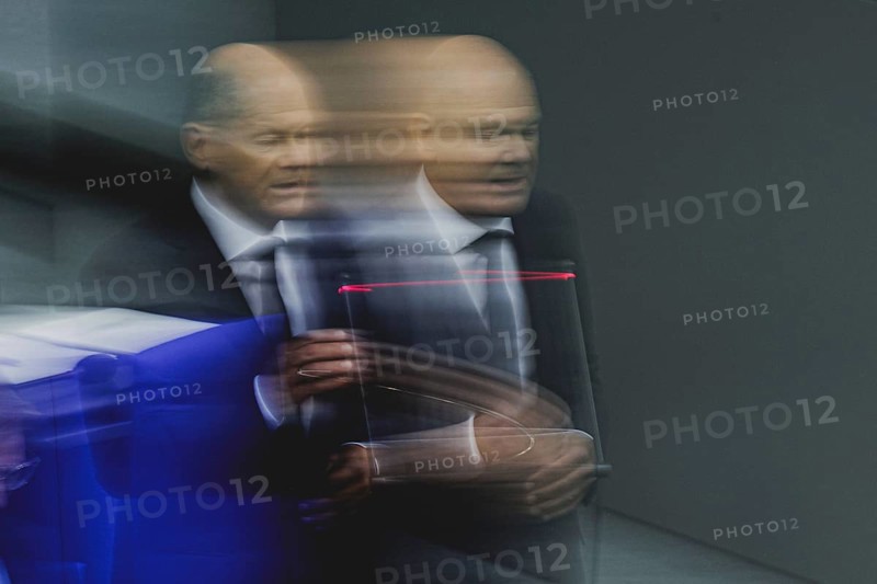 Olaf Scholz (SPD), Federal Chancellor, recorded during a government questioning in the German Bundestag in Berlin, 3 July 2024