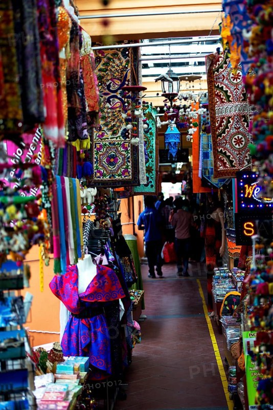 Indian shops in a market street Indian shops in a market street