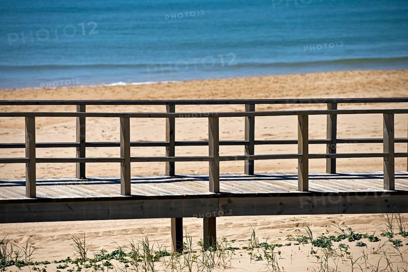 Wooden pier on the beach Wooden pier
