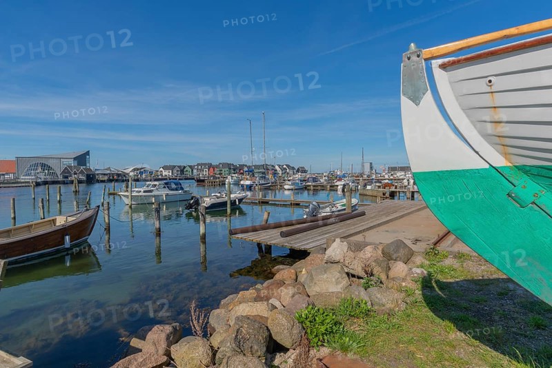 Sailing harbour with jetty, Kerteminde, dolphins, Great Belt, Fyn, Fyn Island, Baltic Sea, Denmark, Europe