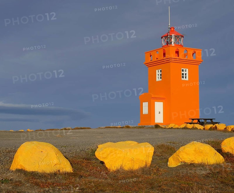 The Raufarhofn lighthouse on the north coast of Iceland