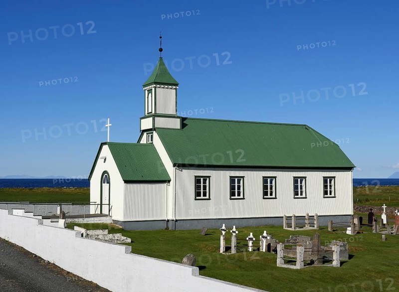 Church in Gardur on the Reykjanes Peninsula in Iceland