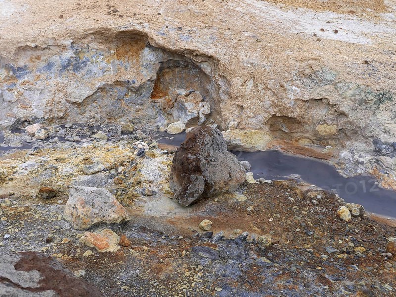 Seltun solfatar field in the Krysuvik volcanic system in the south of the Reykjanes peninsula in Iceland
