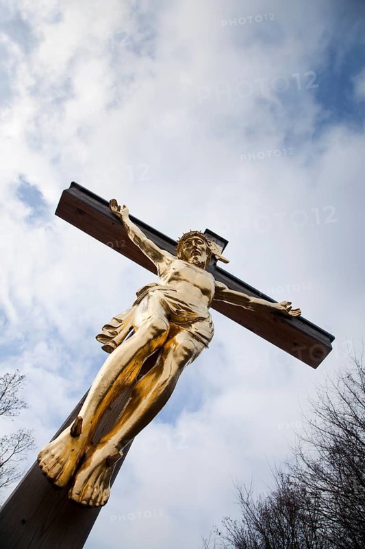 A crucified figure of Christ on an old cemetery in Regensburg a figure of Christ crucified on an old cemetery in Regensburg