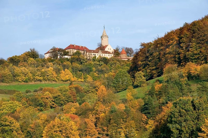 The Leuchtenburg castle near Jena near Kahla in Saaleholzland in autumn
