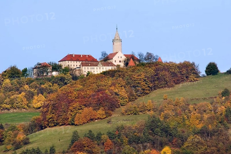 The Leuchtenburg castle near Jena near Kahla in Saaleholzland in autumn