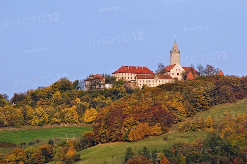 The Leuchtenburg castle near Jena near Kahla in Saaleholzland in autumn