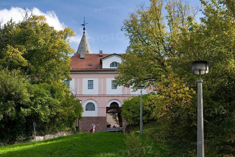 The gatehouse of the Leuchtenburg castle near Jena near Kahla in Saaleholzland