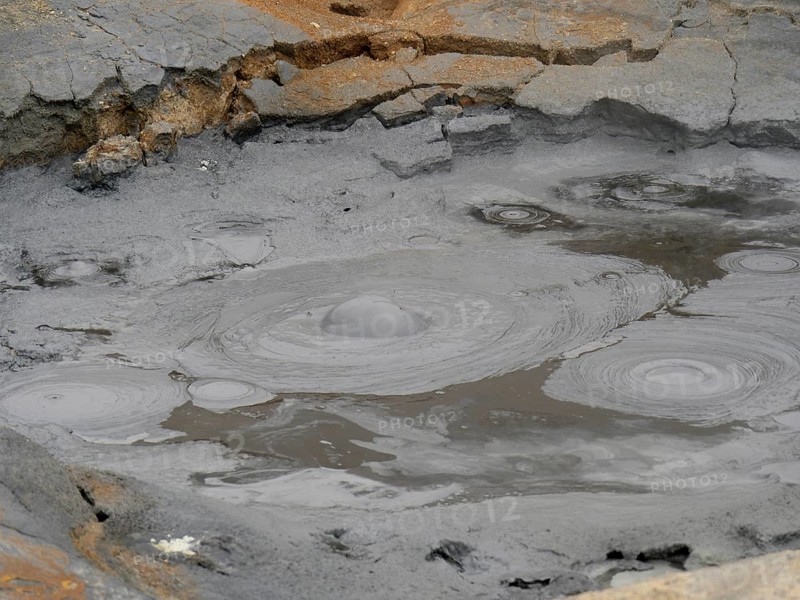Boiling mud at Namafjall, Iceland, Europe